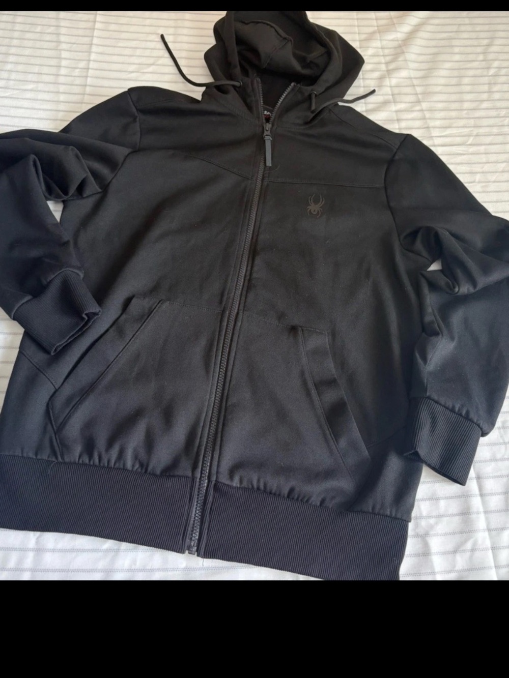 Spyder Men's Black Zip-Up Hoodie Sweater